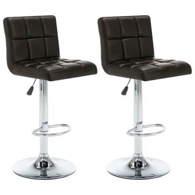 Produktbild von Barhocker 2 Stk. Braun Kunstleder