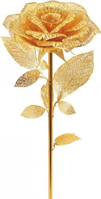 Zdjęcie produktu dla Puzzle 3D, Trandafirul Auriu, Piececool, metal, 15 piese