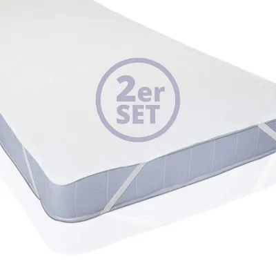 2 Matratzenschoner 70x140 cm, wasserdicht, Baumwolle, Öko-Tex