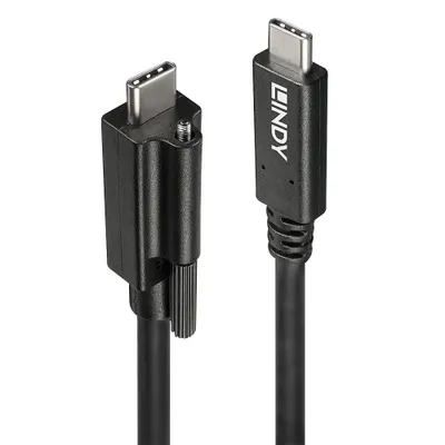Obrázok produktu pre Lindy 41908 Lindy USB 3.1 verschraubbares Kabel Typ C/C USB-IF M/M 1m