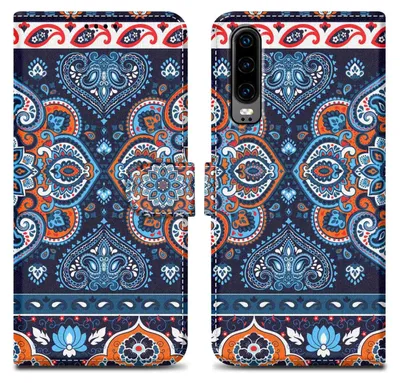 Immagine prodotto di Cadorabo Custodia protettiva per Huawei P30 Case Design Blu Custodia per telefono cellulare Custodia protettiva Custodia magnetica Custodia Cover