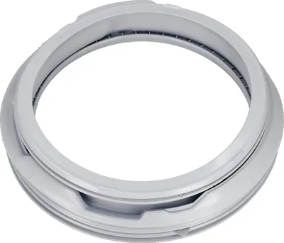A washing machine door seal on a white background.