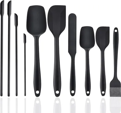 Produktbild von Teigschaber Silikon Set 10-teilig Hitzebeständig BPA-frei Spülmaschinengeeignet mit Metallkern
