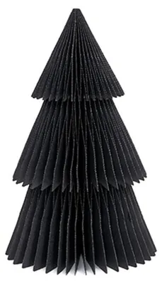 Only Natural – Wabenpapier-Weihnachtsbaum – Schwarz – 22.5 cm – Ansicht 1