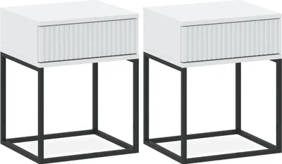 Produktbild von Nachttisch RECTUS 2-er Set, Nachtschrank, Modern, 39x40cm