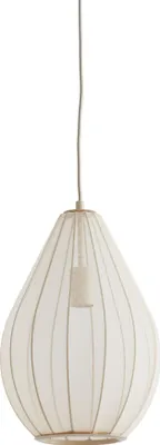 Immagine prodotto di Light & Living - lampada a sospensione - Itela - beige bianco - tessile - Ø 28cm - E27 - 2976927
