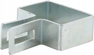 Immagine prodotto di LogistSystem Morsetto terminale rettangolare 60x40mm - zincato Morsetto per recinzione - Fissaggio di pannelli in rete - Morsetti per recinzione Morsetto per tutore Morsetto per pali