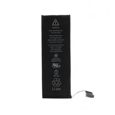 A black iPhone battery with text and logos printed on it.
