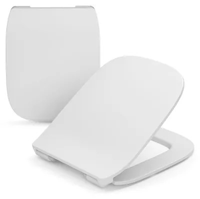 Produktbild von Slim WC-Sitz für Roca Debba, Duroplast Weiß, Soft-Close, abnehmbar, antibakteriell, 435 x 360 mm