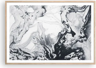 Produktbild von Gerahmtes Poster - Rahmen in heller Eiche - Abstraktion modern - 100x70 cm - Wand Bild - Wanddeko - Wandbilder - Wandposter - Bilderrahmen - Bilder - Kunstdruck - Wandbild - P2NAA100x70-3900