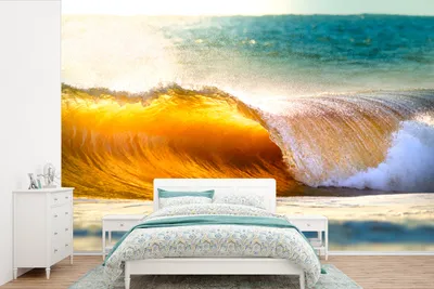 Produktbild von MuchoWow® Fototapete für Wohnzimmer oder Schlafzimmer Wandtapete Vinyl Motivtapete Golf - Wasser - Meer - 420x280 cm - Zimmer für Kinder
