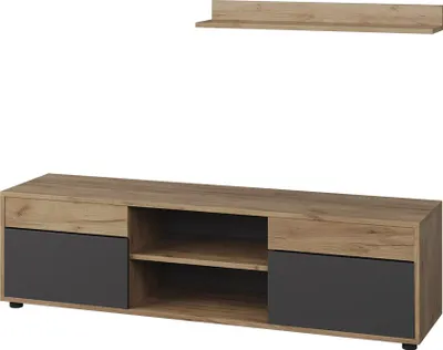 Produktbild von Wohnwand Vicco Berno Goldkraft Eiche/Anthrazit 2 Teile, Model 57825
