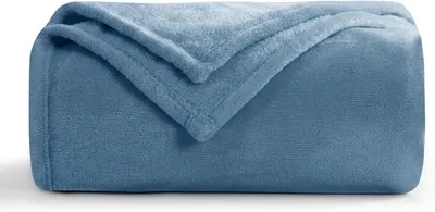 Productafbeelding van Fleece deken 150x200 cm, babyblauw, voor bank
