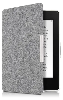 Produktbild von kwmobile Hülle kompatibel mit Amazon Kindle Paperwhite - Filz Stoff eReader Schutzhülle Cover Case (für Modelle bis 2017) - Hellgrau