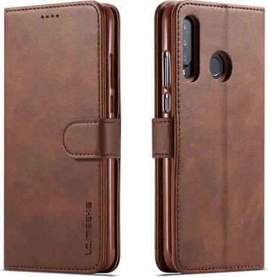Produktbild von Huawei P30 Lite Hülle - LC.IMEEKE Luxus Klapphülle - Dunkelbraun