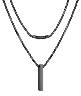 Immagine prodotto di Solidchoice - Collana da uomo con ciondolo a barra in acciaio inossidabile, 45 cm