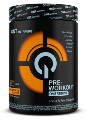 Produktbild von QNT Pre-Workout Overdrive (30 Serv) Mango Massacre - Pre-Workout - Pre-Workout Booster