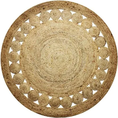 Immagine prodotto di Tappeto in juta naturale a rosette rotonde diam.120