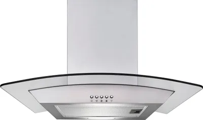 Produktbild von respekta Dunstabzugshaube Kaminhaube, 60 cm, Glas, mit LED-Beleuchtung