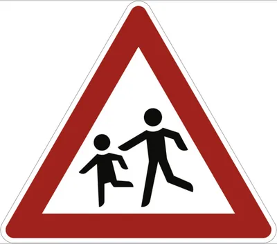 Produktbild von Verkehrsschild VZ136-10, Kinder (Aufstellung rechts), Alu, RA2, 630 mm SL