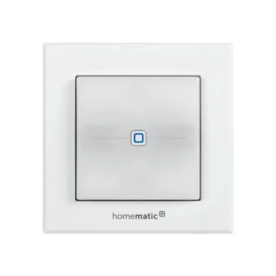 Immagine prodotto di Homematic IP Smart Home 152020A0 - Attuatore di interruttori per interruttori di marca, con segnale luminoso, due pulsanti illuminati, controlla dispositivi e luci tramite l'app, Alexa e Google