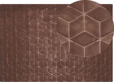 Zdjęcie produktu dla BELIANI Dywan imitacja skóry  królika brązowy imitacja futra z poliester 160 x 230 cm pluszowy miękkie włosie