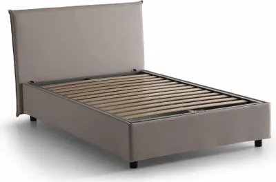Produktbild von Quadratisches und halbes Bett Ashasa, Containerbett mit Stoffbespannung, 100%  Italy, Frontöffnung, passend für Matratze Cm 120x190, Turteltaube