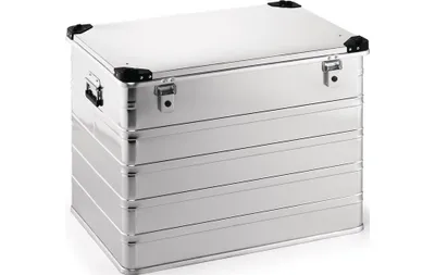 Produktbild von Aluminiumbox L782xB585xH620mm 240 l mit Klappverschluss und Stapelecken