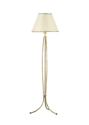 Produktbild von JUPITER Stehleuchte LAURA Klassisch 1-flammig E27 Ecru Stahl Stoff Stehlampe Wohnzimmer Schlafzimmer