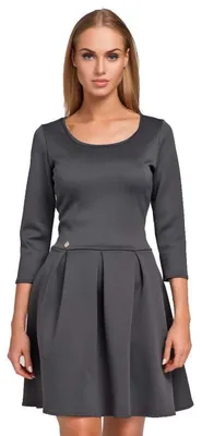 Produktbild von Damen Kleid Klassisches Minikleid Glockenform; Grafit/M/38