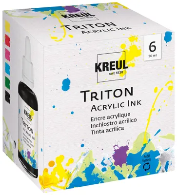 Produktbild von KREUL Acryltinte TRITON Acrylic Ink 6er-Set