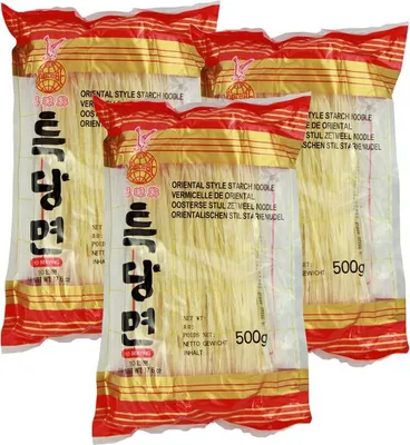 Produktbild von [ 3x 500g ] EAGLOBE Süßkartoffel-Tapioka-Nudeln / Stärke Nudeln "Oriental Style"