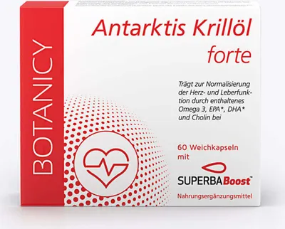 Produktbild von ANTARKTIS KRILLÖL FORTE OMEGA 3 mit SuperbaBoost, hochdosiert, Omega-3-Fettsäuren (DHA & EPA), mit Astaxanthin und Cholin - Nahrungsergänzungsmittel