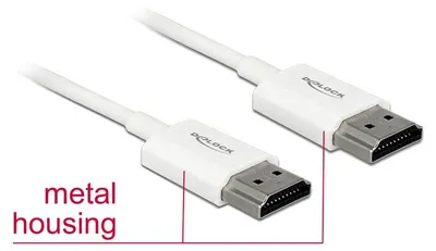 Productafbeelding van DELOCK 85139, 4,5 meter, HDMI Type A (standaard), HDMI Type A (standaard), 3840 x 2160 pixels, 3D-compatibel, Wit