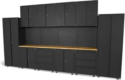 Produktbild von Modulares Werkplattensystem, 16-teilig, schwarz,
