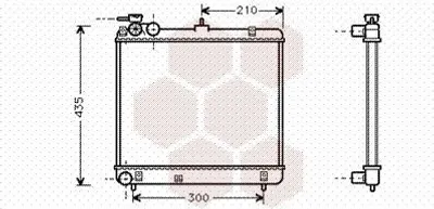 Produktbild von VAN WEZEL 82002051 Kühler Wasserkühler Motorkühler für HYUNDAI ATOS (MX)