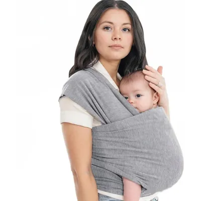 Productafbeelding van Babywikkeldoek – Ergonomisch, geweven en veelzijdig te knopen, geschikt voor pasgeborenen tot 36 maanden, comfortabele babywikkel – Grijs