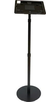 Produktbild von SYSTEM-S Boden Ständer 150 cm Halterung abschließbar für iPad 10 Pro 11 Air 4 5 in Schwarz