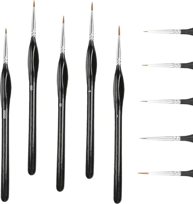 Produktbild von Feine Detailpinsel Set 5-teilig Acryl Aquarell