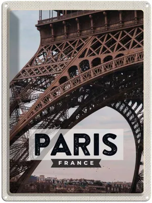 Produktbild von vianmo Blechschild 40x30 cm Paris FranceTourismus Bildmotiv Reisemotiv Abenteuer Reisen Europa Urlaub
