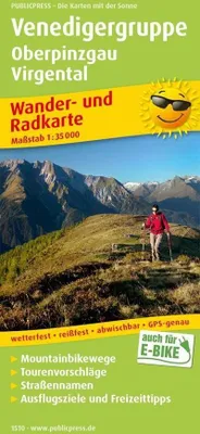 Obrázok produktu pre Venedigergruppe, Oberpinzgau, Virgental Turistické a cyklistické mapy 1 : 35 000