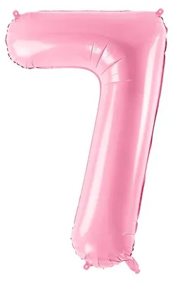 Produktbild von Folienballon Zahl 7, 86cm, rosa