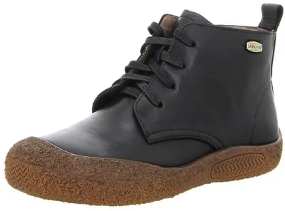 Produktbild von LAURA VITA Barfuß Stiefelette Gocmbo 33 noir aus weichem Leder schwarz mit flexiblem Gummiboden Schnürung und Reissverschluß Innenseite Größe 40 EU
