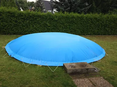 Produktbild von Aufblasbare Pool Abdeckplane für Pool rund 2,50 m blau AirCover Luftkissen Abdeckung