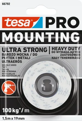 Image de Ruban tesa® Mounting PRO Ultra Strong, de montage, double face, adhésif, 19 mm, L-1,5 m