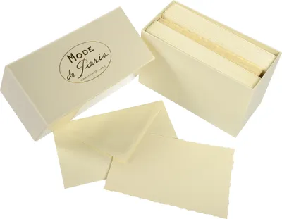 Produktbild von Karte & Umschlag Schatulle Mode de Paris VE=2x30 Stück elfenbein