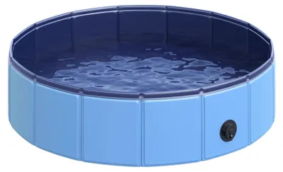 Obrázek produktu pro Skládací bazén, protiskluzové PVC, univerzální použití, modrá barva, Ø80X20 cm