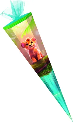 Produktbild von Schultüte / Zuckertüte / 85cm / eckig / "Löwe"