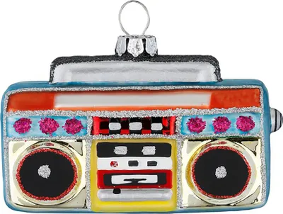 Produktbild von Christbaumschmuck Musikspieler Figur 8,5cm Glas Bunt