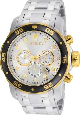 Obrázok produktu pre Invicta Pro Diver - SCUBA 80040 Pánske Hodinky - Quartz Hnací Mechanizmus - Nerezová Oceľ so Strieborným Ciferníkom - 48 mm